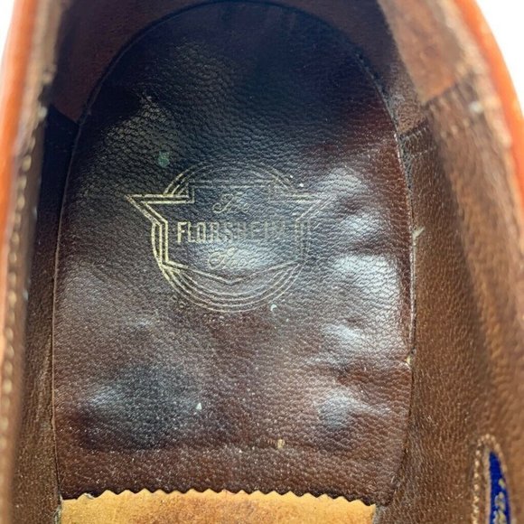 FLORSHEIM BROWN OXFORD MOC TOE TIE DRESS SHOES 8A‎ (NARROW)